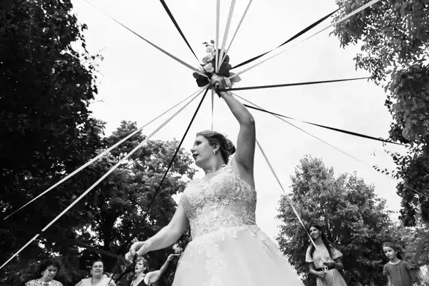 jeu du ruban mariée jeu du ruban pendant un mariage